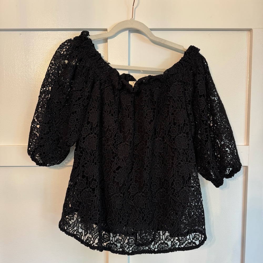 Maeve Black Lace Blouse